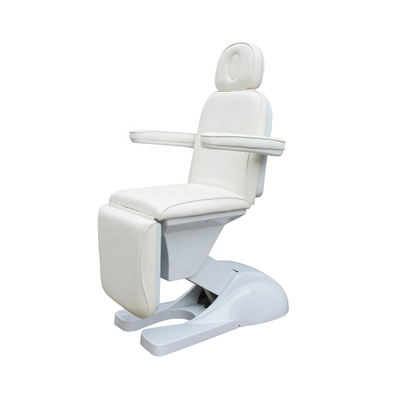 Белый массажный стол с электроприводом, кровать для лица, косметическое кресло