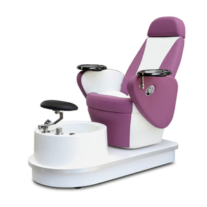 Элегантный фиолетовый педикюрный стул для ног с гидромассажем без труб и светодиодной подсветкой