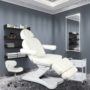 Наклонный салон красоты Регулируемое лучшее лечение Электрический массаж Кровать для лица Косметическое кресло-кушетка